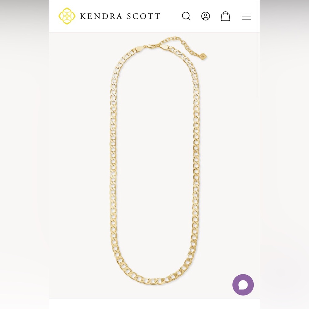Kendra Scott NWT Gold Ronnie Link Chain Necklace